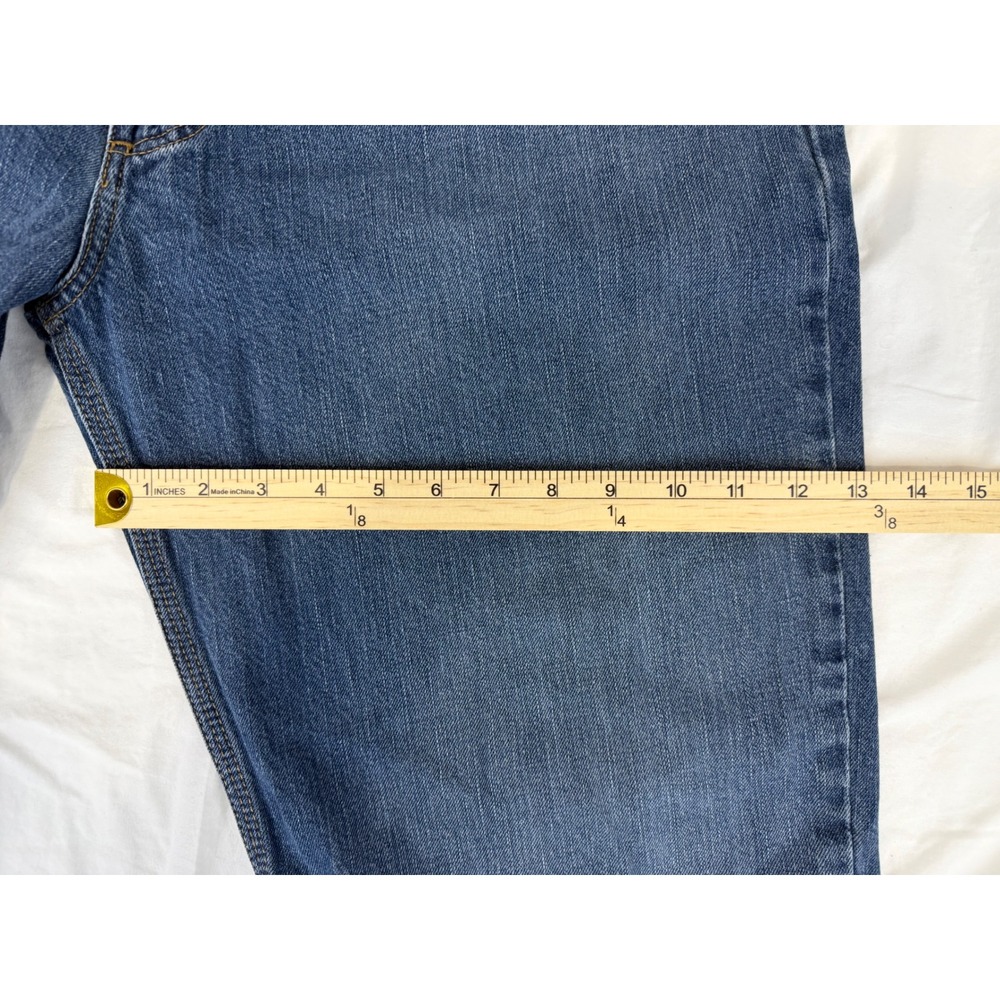 Carhartt B325 Men's Jeans 38x30 Loose Fit Straight Leg Blue Denim Workwear - Picture 8 of 10